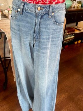 J. Crew Light Blue Cropped Wide-Leg Jeans